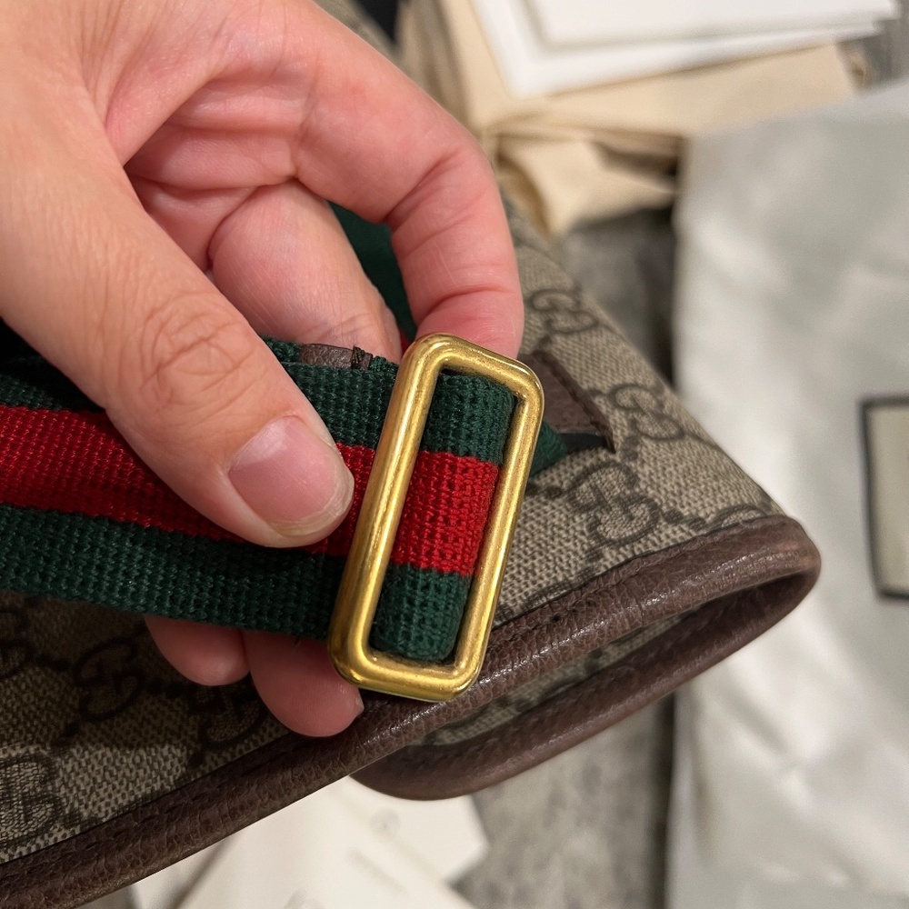Gucci GG Supreme Canvas Monogram Belt Bag w/canvas tote bag - Picture 7 of 16
